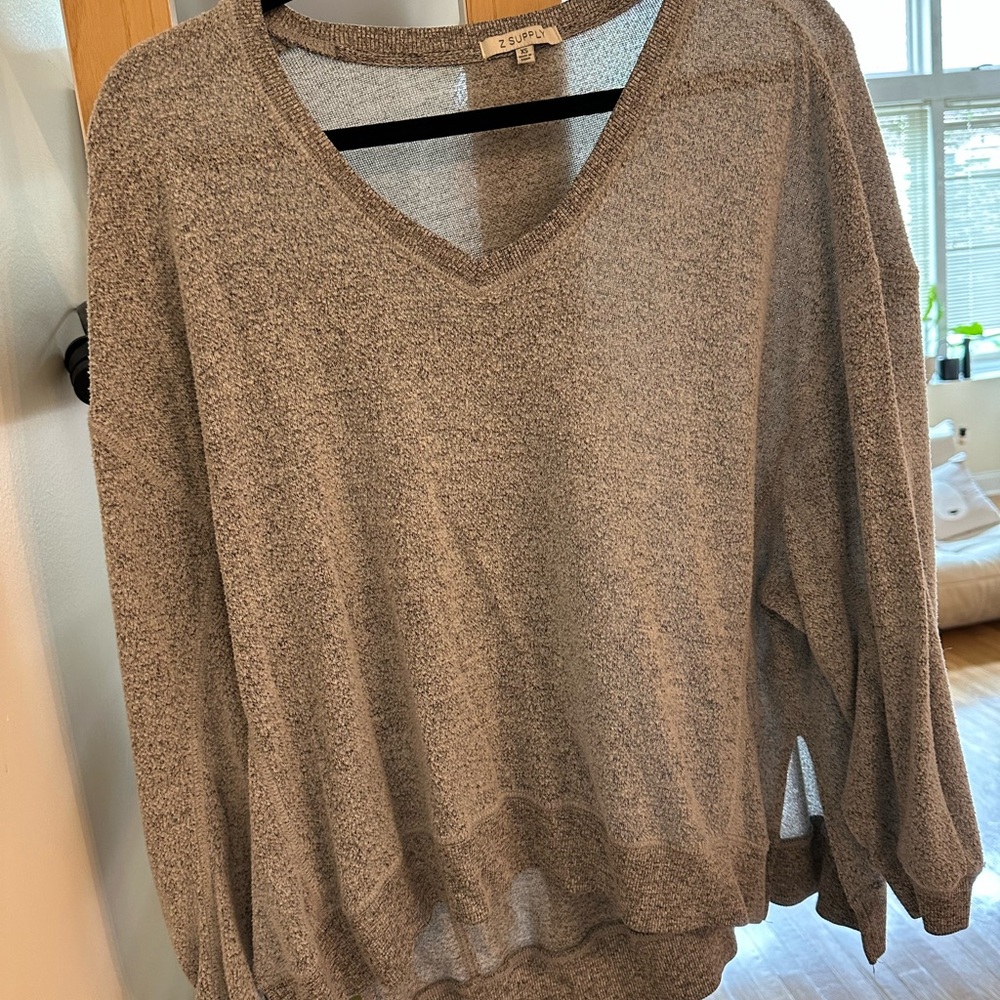 Z Supply Heather Gray Knit Top